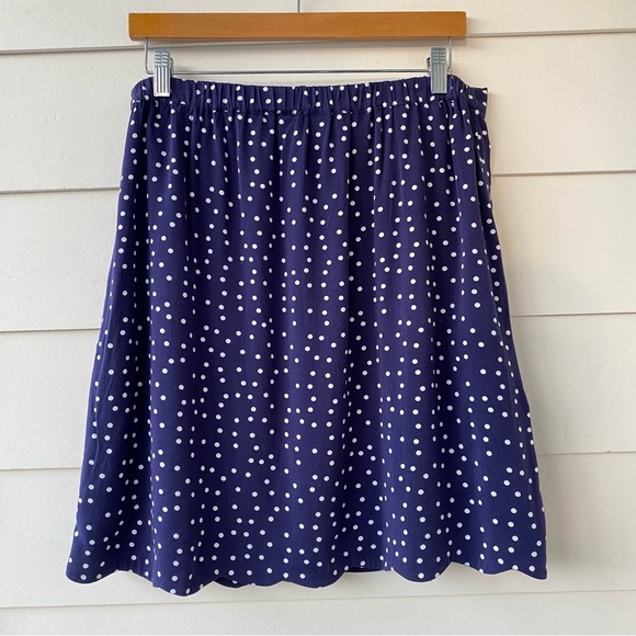 Market & Spruce • NWT Kali Scalloped Knit Polka Dot Mini Skirt Size Large - Picture 3 of 15
